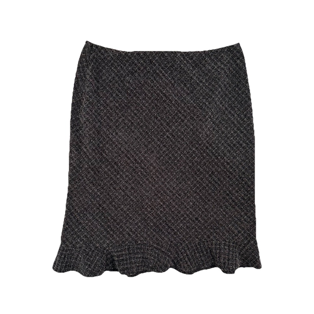 Gap Skirt Womens 10 Gray Tulip Hem Workwear Career Office 2003 Y2K Minimalist